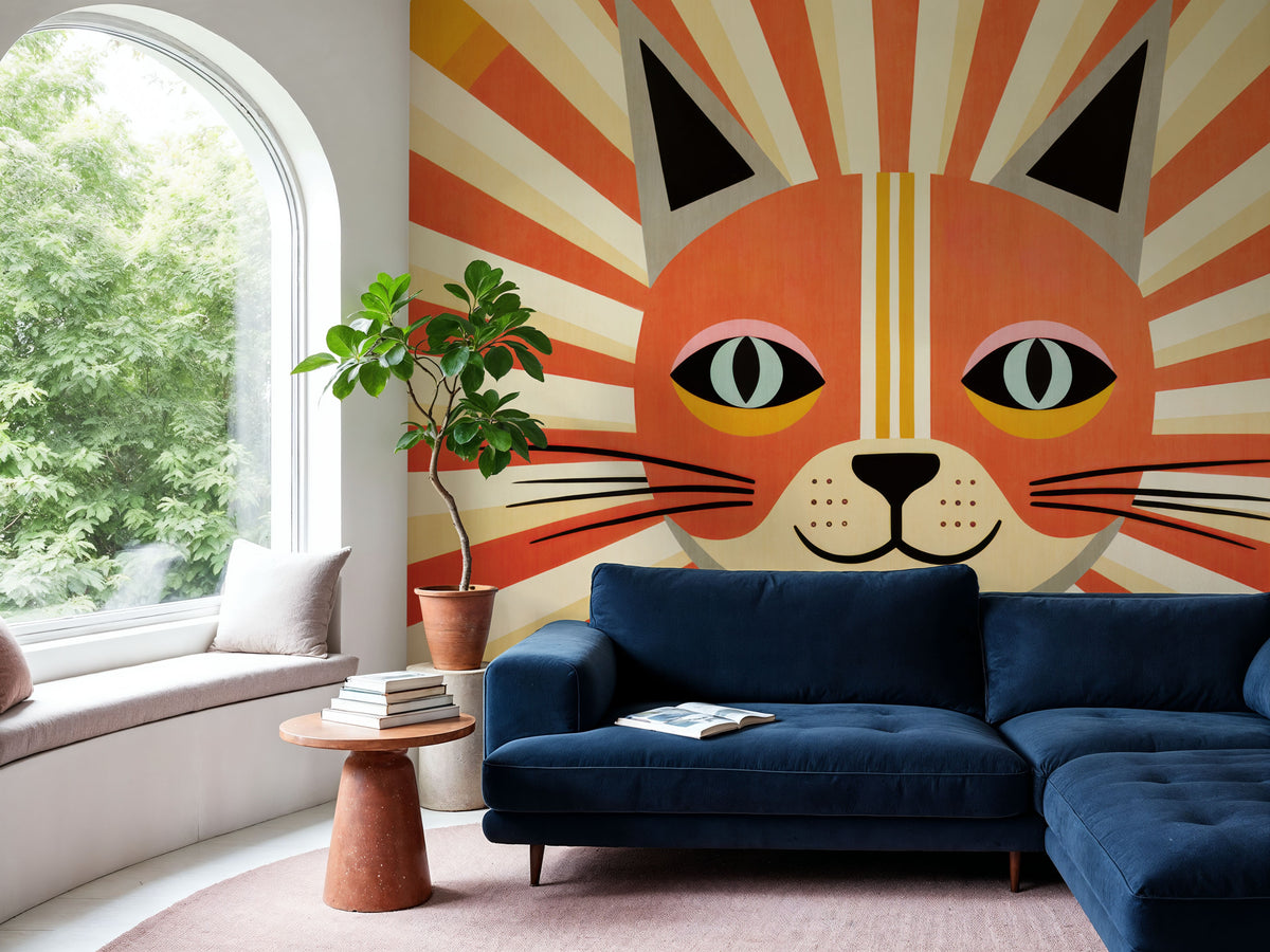 Happy Cat II Mural Wallpaper - room preview 04