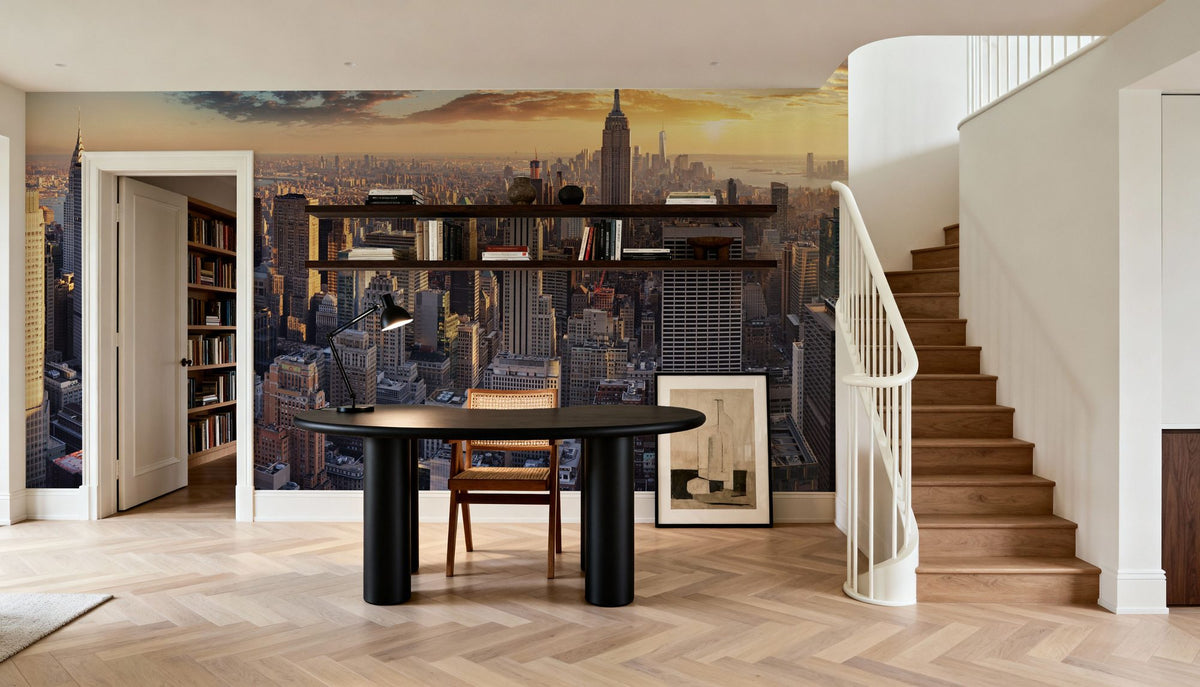 New York City Sunset Mural Wallpaper - room preview 04