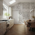 Flower Collection, Ecru Mural Wallpaper - room preview 04