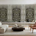 My Floral Dreams, Ecru Mural Wallpaper - room preview 04