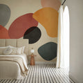 Lava Shapes, Orange Pop Mural Wallpaper - room preview 04