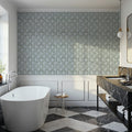 Emerald Trellis Petite, Sky Mural Wallpaper - room preview 04
