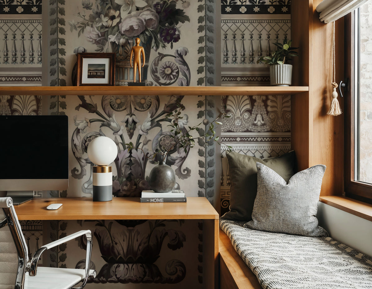 Flower Mountain, Muted Mural Wallpaper - room preview 04
