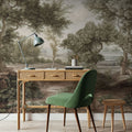 Riverbank Oak Landscape, Olive Mural Wallpaper - room preview 04
