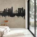Rotterdam the Netherands Skyline Concrete Mural Wallpaper - room preview 04