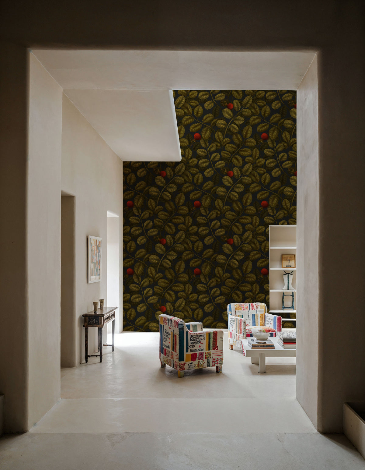 Rose Hips Mural Wallpaper - room preview 04