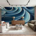 Soft Lines Mural Wallpaper - room preview 04