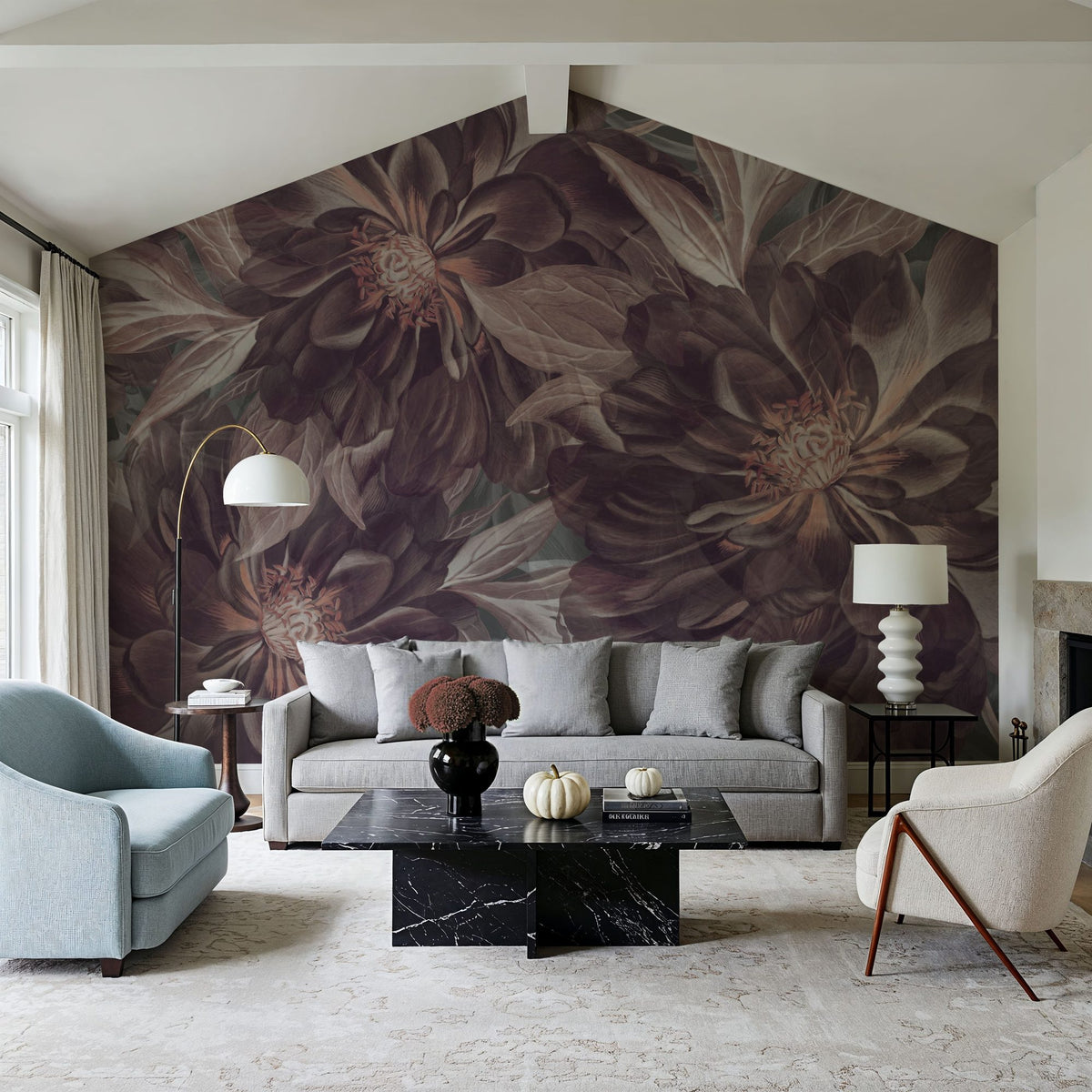 Foliage Study - Dark Plum Mural Wallpaper - room preview 04