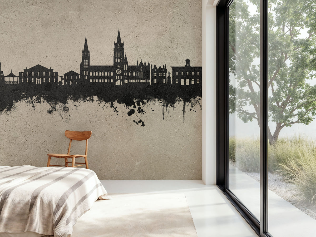 Truro England Skyline Concrete Mural Wallpaper - room preview 04