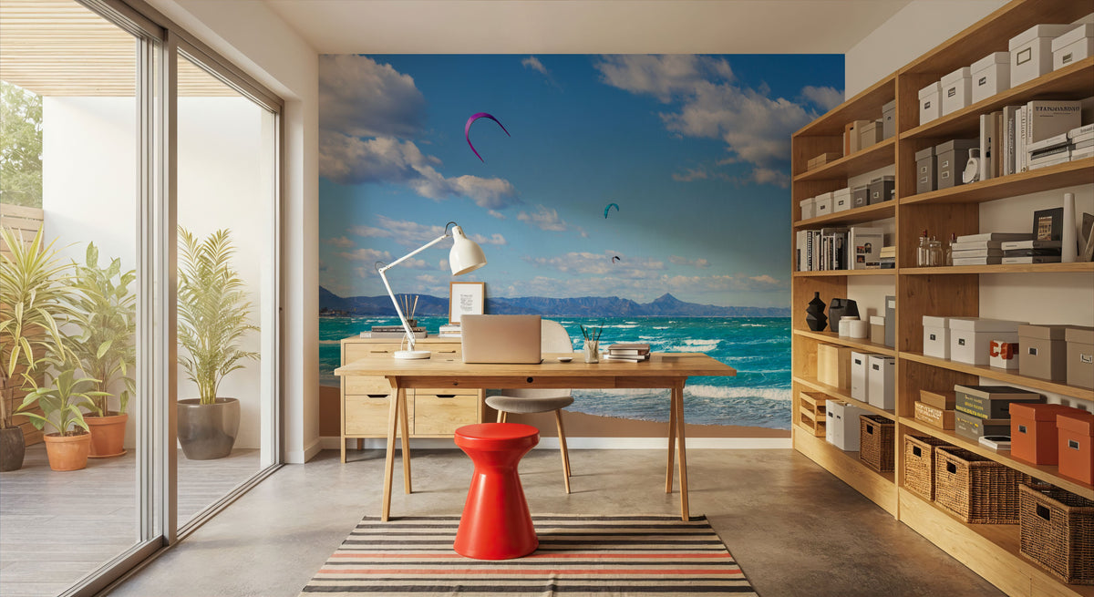 Kite Surfing Mural Wallpaper - room preview 04