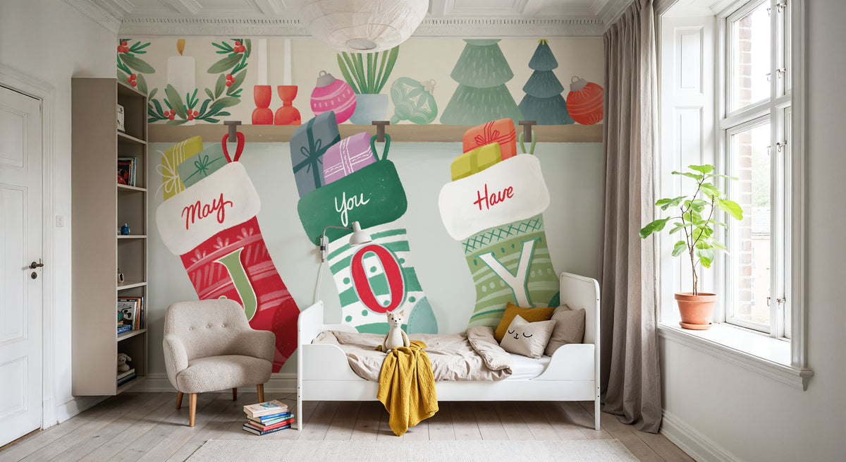 Home For the Holidays IV Mural Wallpaper - room preview 04