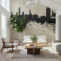 Lugano Switzerland Skyline Concrete Mural Wallpaper - room preview 04