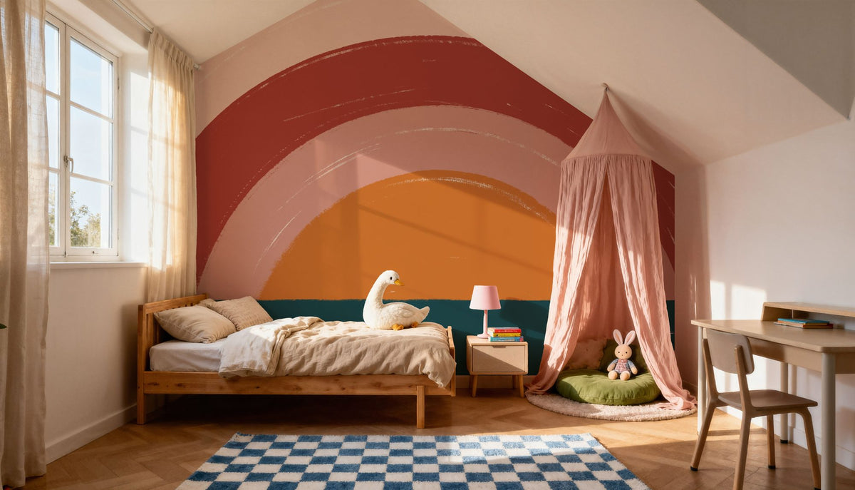 Ocean Rainbow Mural Wallpaper - room preview 04