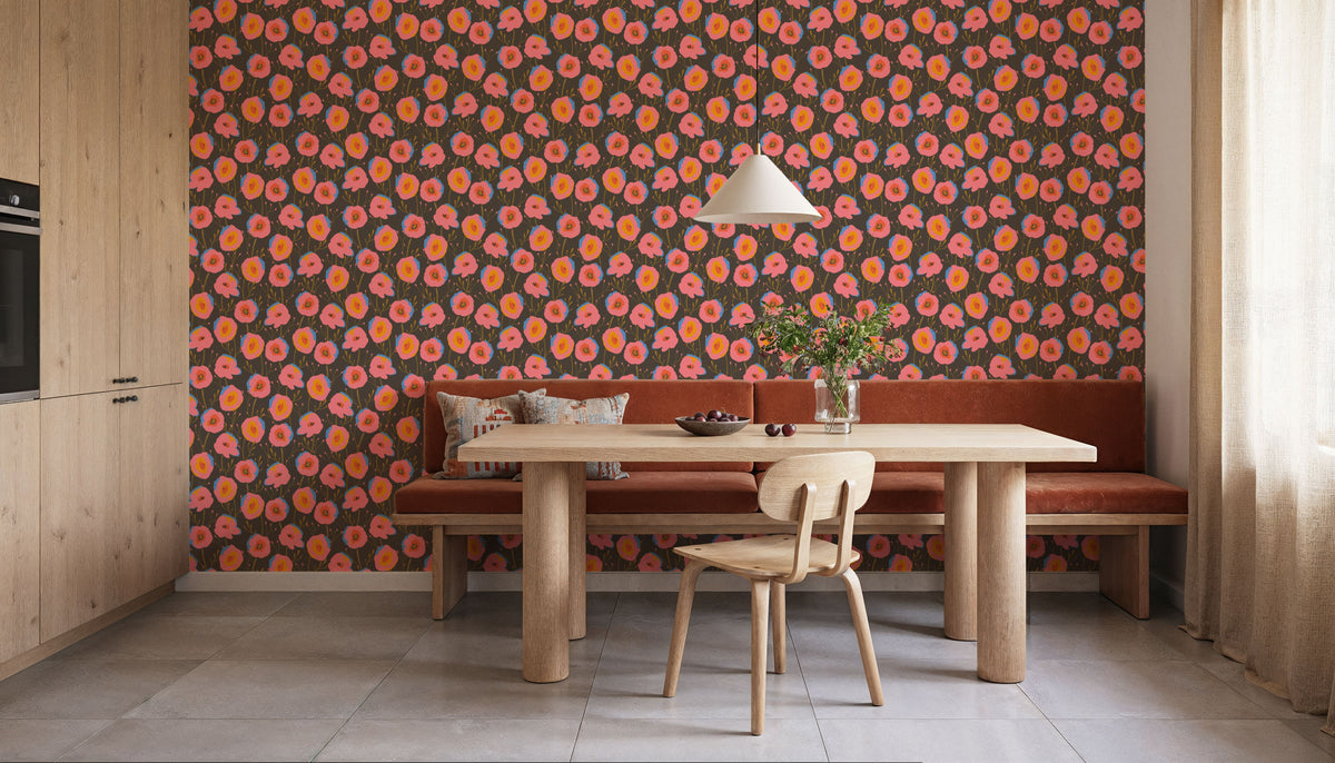 Pop Flowers Mural Wallpaper - room preview 04