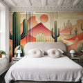 Cactus Sunset Vista Mural Wallpaper - room preview 04