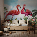 Shy Flamingos Sky Mural Wallpaper - room preview 04