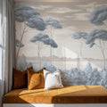 Verdant Horizon, Glacier Blue Mural Wallpaper - room preview 04