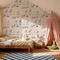 Sky Train, Light Beige Mural Wallpaper - room preview 04