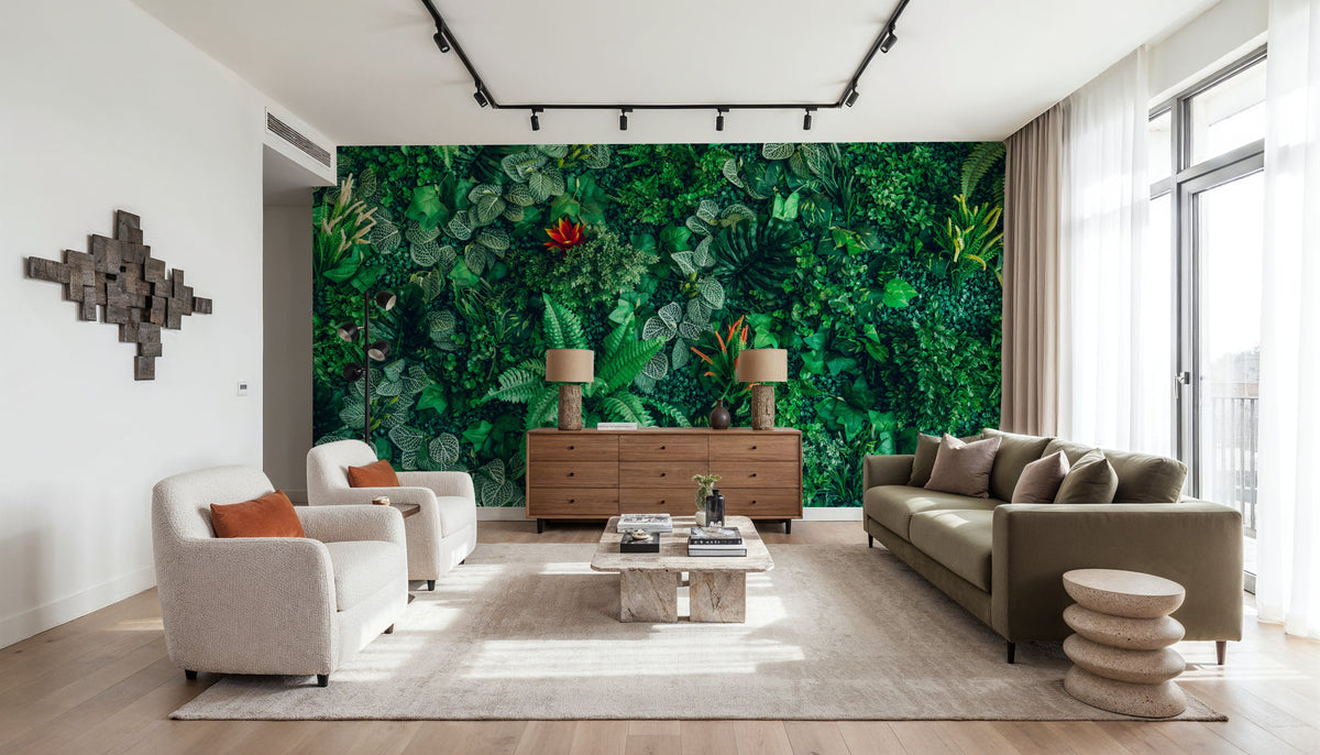 Botanical Cascade Mural Wallpaper - room preview 04