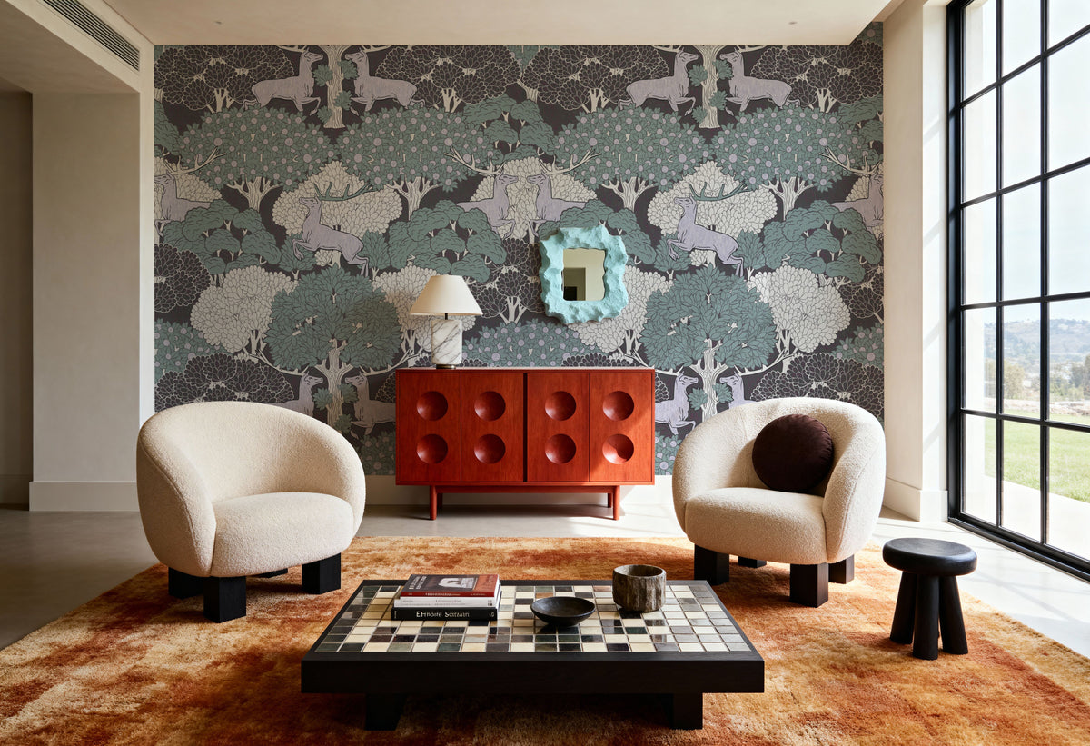 Dancing Deers Mural Wallpaper - room preview 04