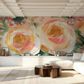 Spring Blooms in Striped Vase II Mural Wallpaper - room preview 04