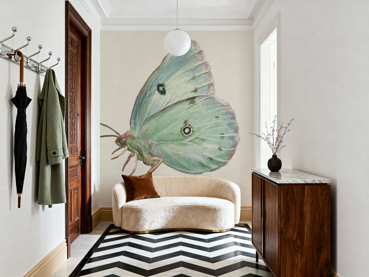 Honeybloom Butterfly IV Mural Wallpaper - room preview 04