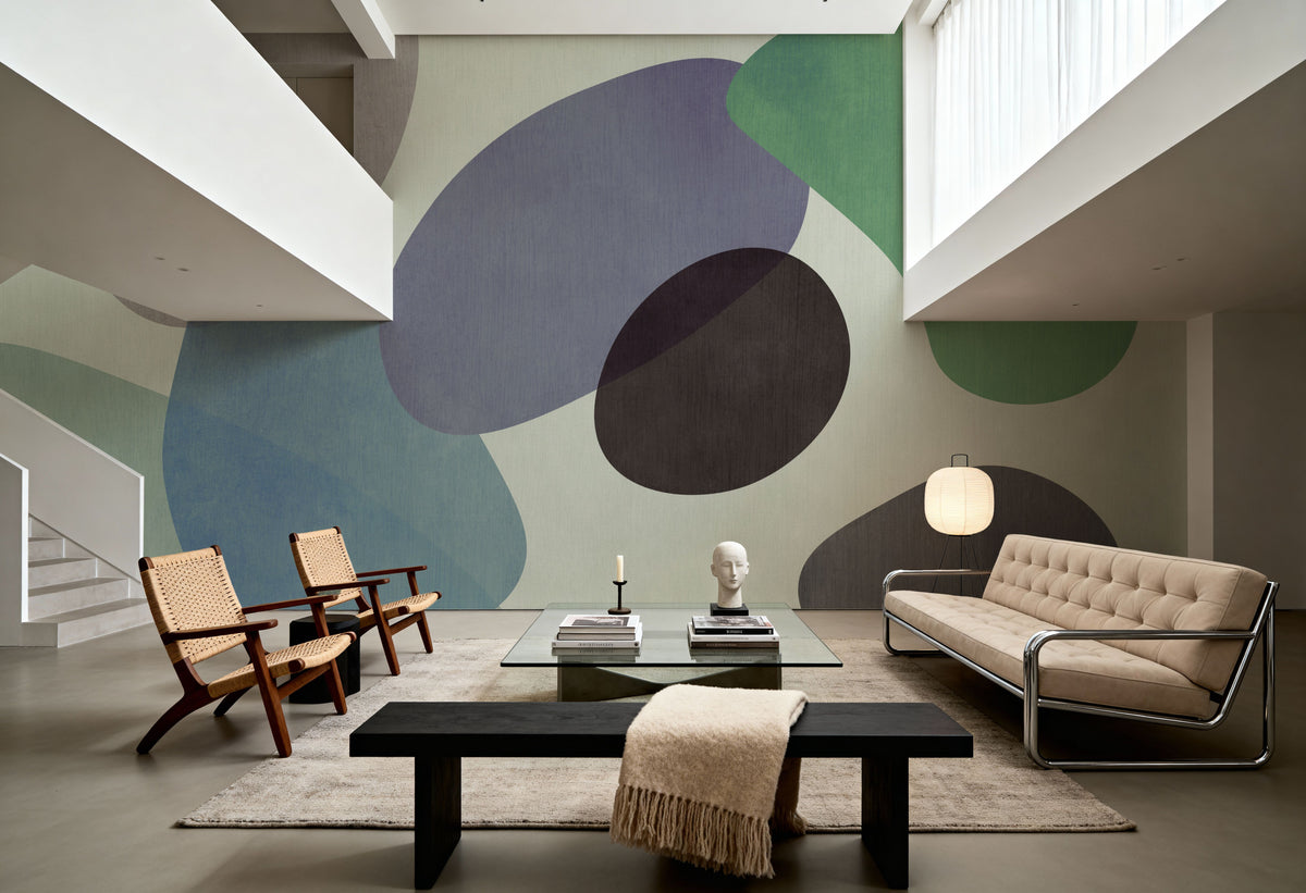 Lava Shapes, Purple Mural Wallpaper - room preview 04