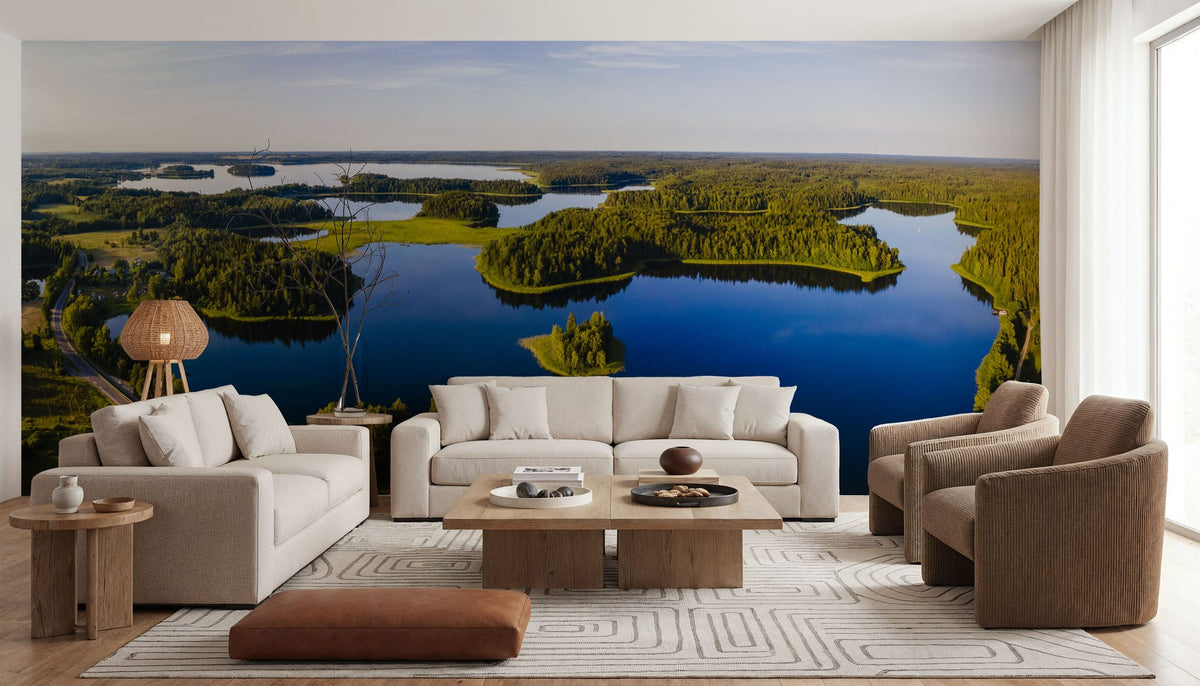 Blue Lakes Wilderness Mural Wallpaper - room preview 04