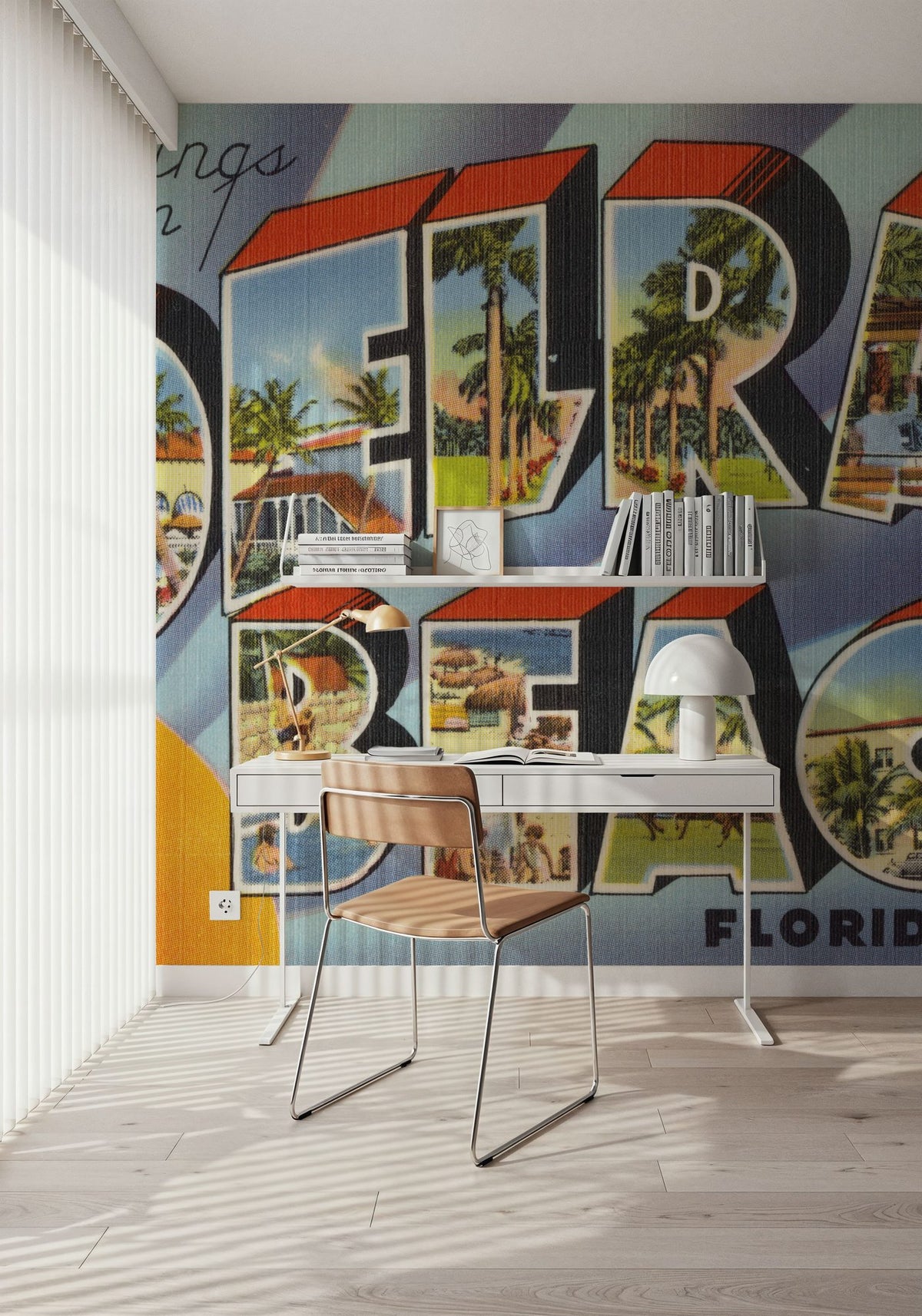 Greetings From Delray Beach Mural Wallpaper - room preview 04