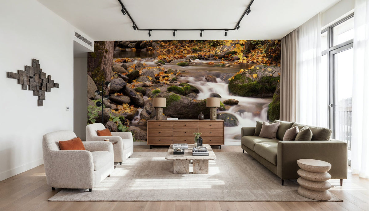 Autumn Creek Serenity Mural Wallpaper - room preview 04