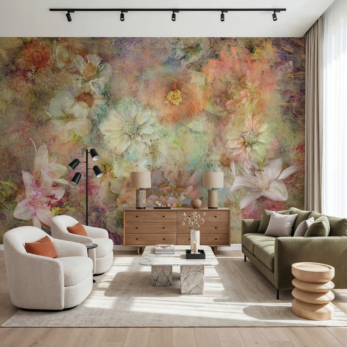 Floral Reverie Mural Wallpaper - room preview 04