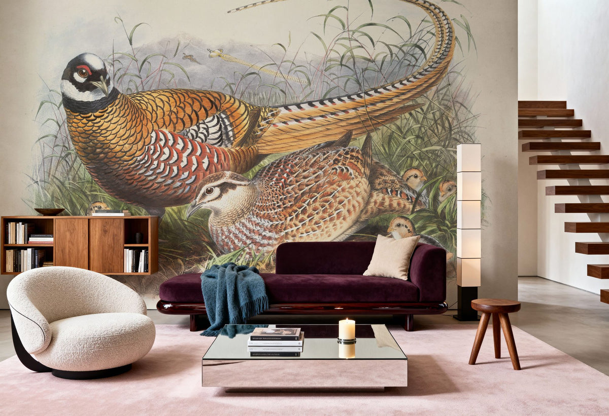 Autumn Pheasant II Mural Wallpaper - room preview 04