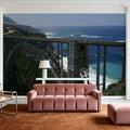 Coastal Bridge Vista Mural Wallpaper - room preview 04