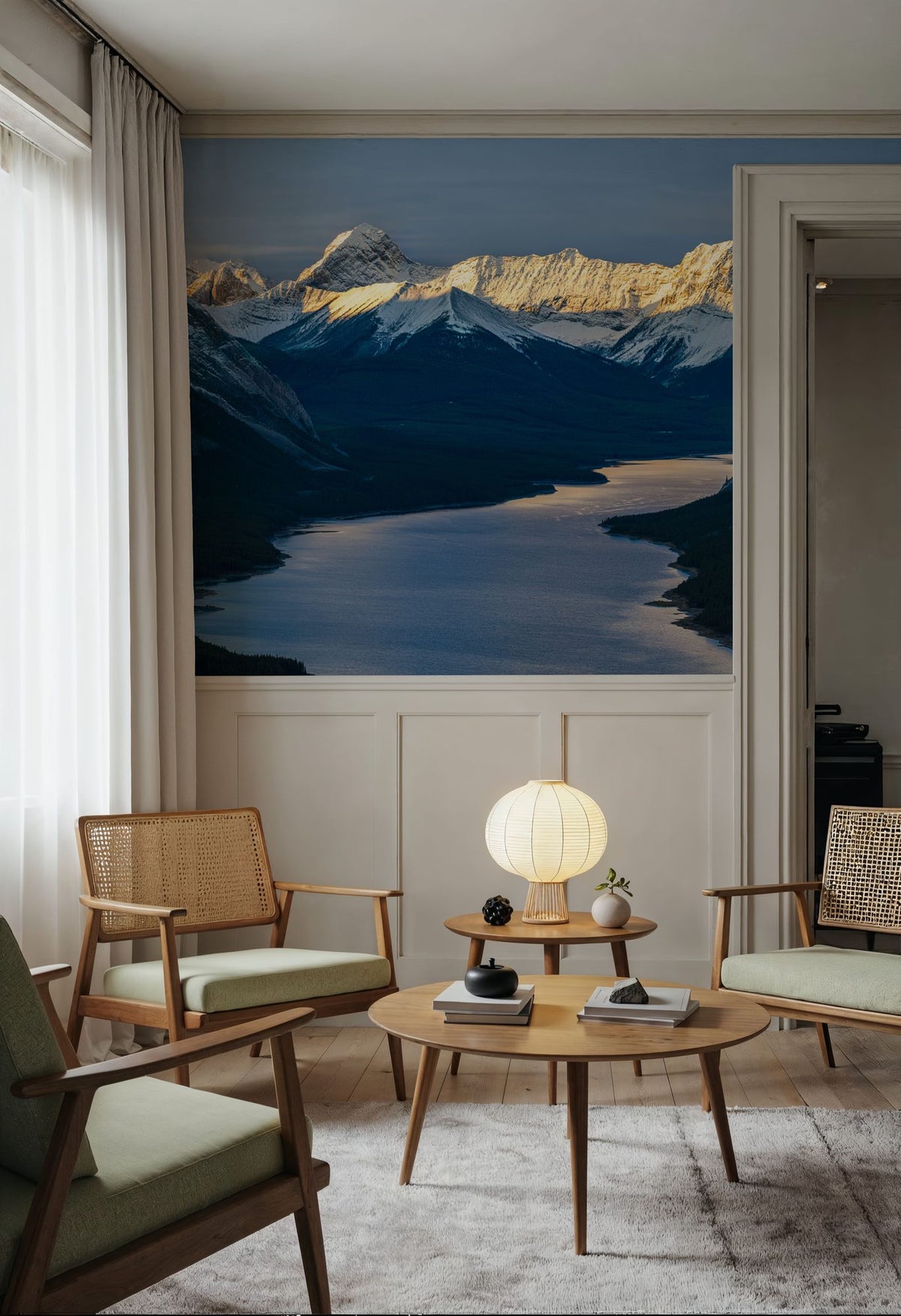 Spray Lake River Mural Wallpaper - room preview 04
