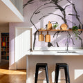 Midnight Plum Leaf I Mural Wallpaper - room preview 04