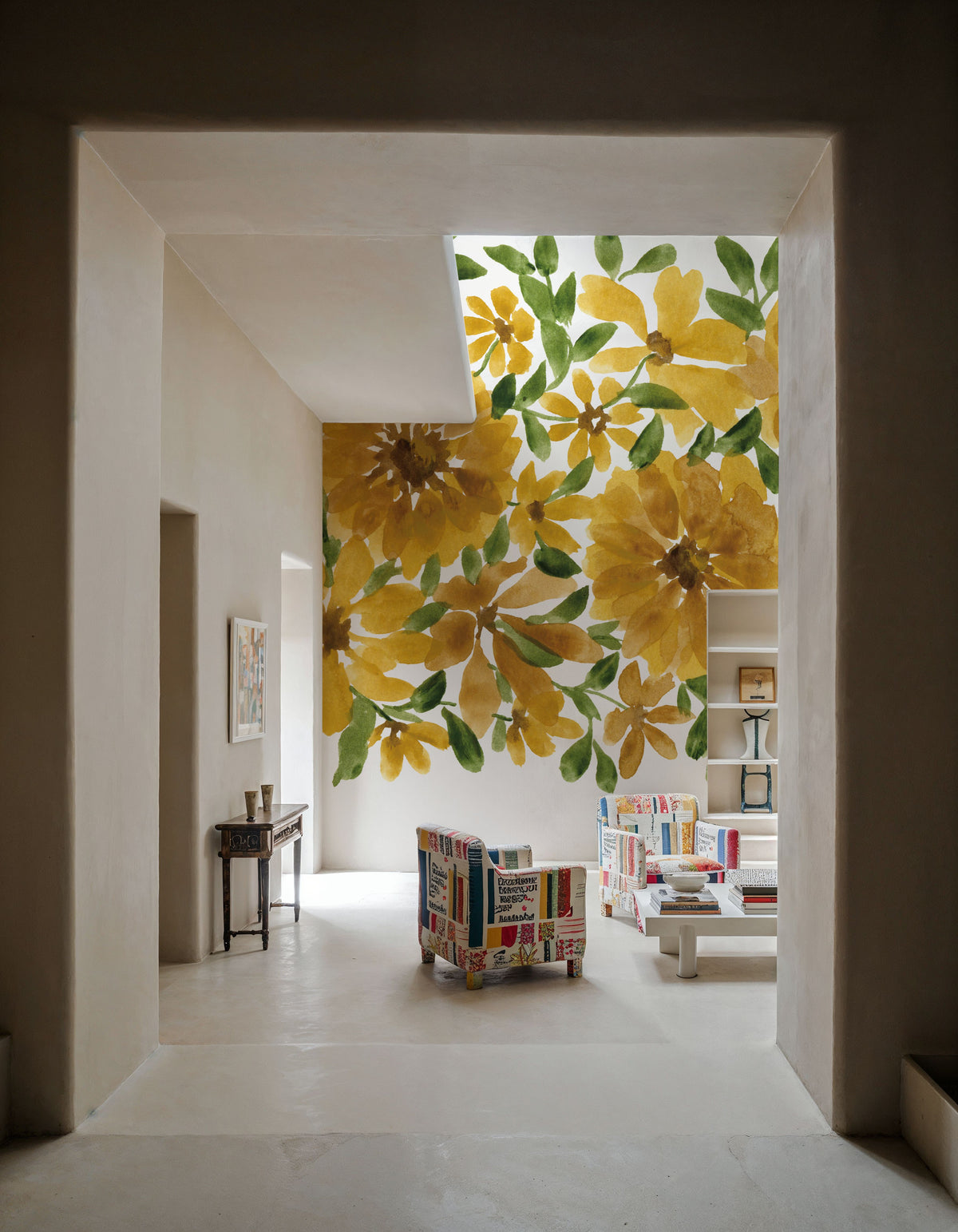 Sunflower Blooms Mural Wallpaper - Warm Tone - room preview 04