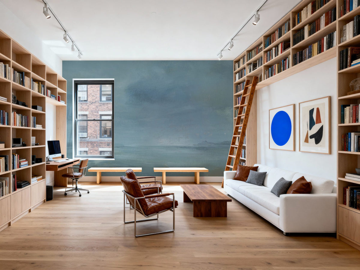 Cloudy Seascape Mural Wallpaper - room preview 04