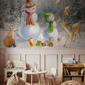 Woodland Snowmen Mural Wallpaper - room preview 04