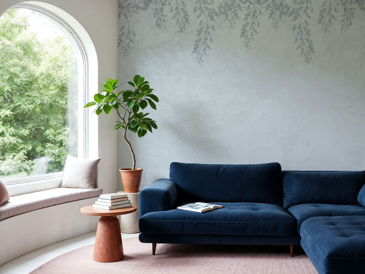 Welcome to Our Theatre, Ice Blue Mural Wallpaper - room preview 04