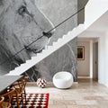 Old Lion BW Mural Wallpaper - room preview 04
