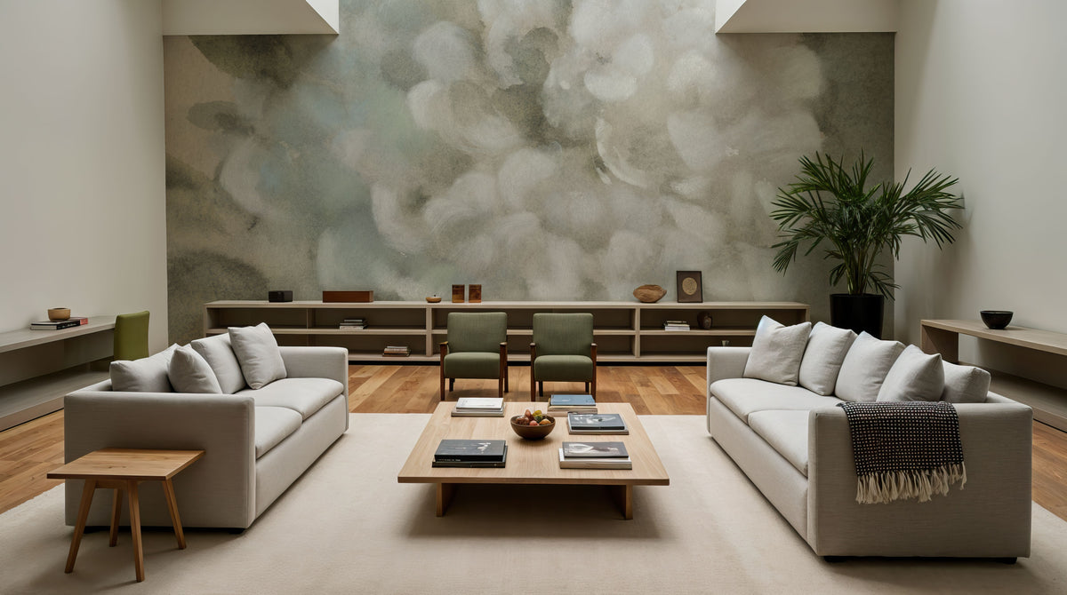 Soft Hydrangea Mural Wallpaper - room preview 04