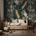 Holiday Mice, Emerald Mural Wallpaper - room preview 04