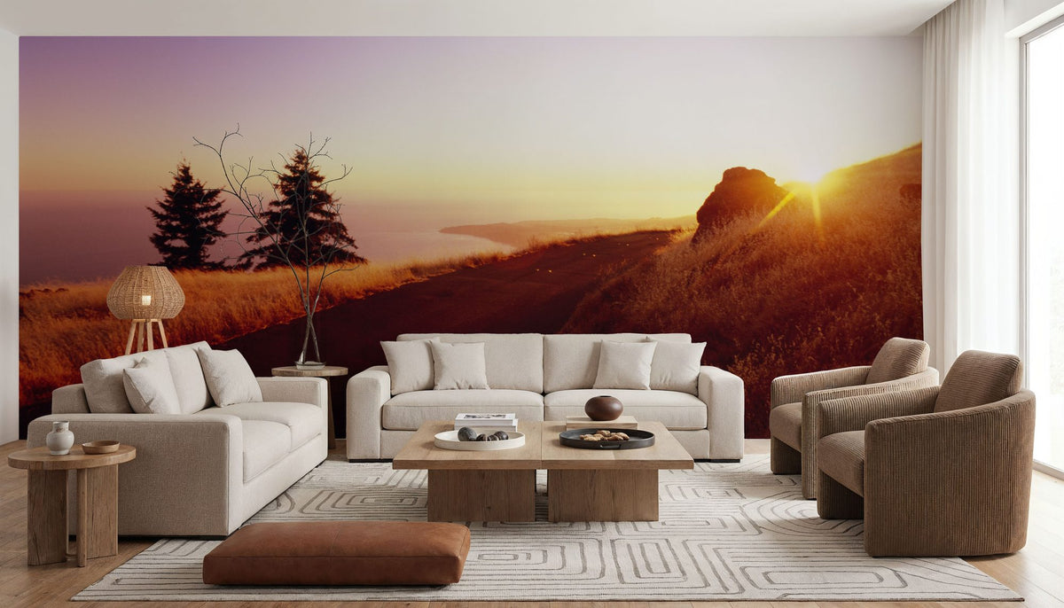 Coastal Sunset Path Mural Wallpaper - room preview 04