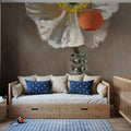 White Poppy Mural Wallpaper - room preview 04