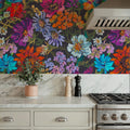 Meadow in Oil Pastel, Dusty Mural Wallpaper - room preview 04