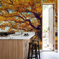 Golden Fall Tree Mural Wallpaper - room preview 04