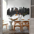 Tokyo Japan Skyline Black & White Mural Wallpaper - room preview 04