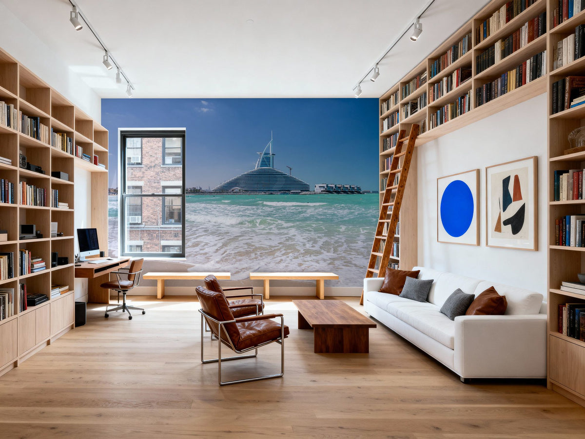 Turquoise Shore Mural Wallpaper - room preview 04