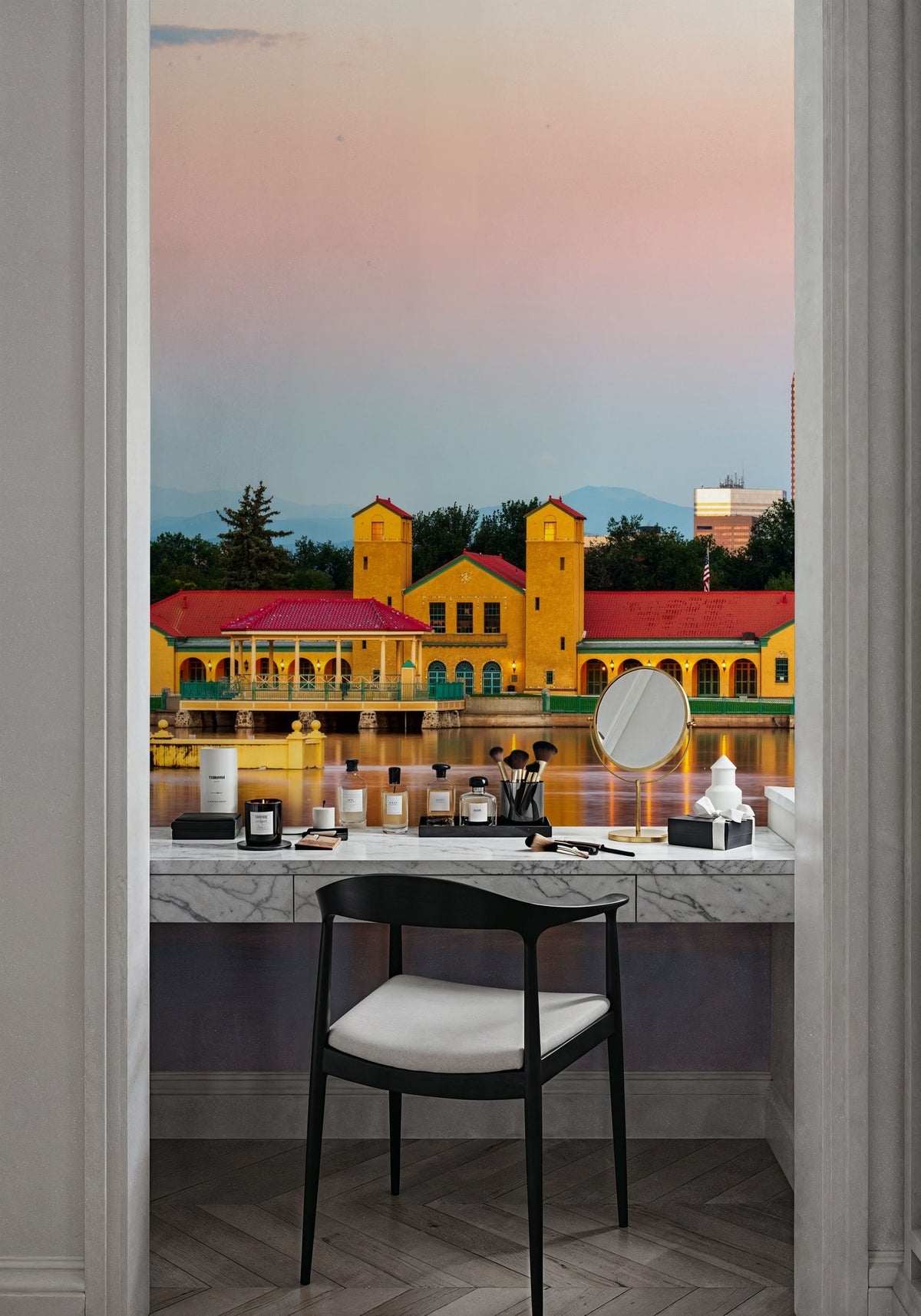 Ferril Lake Sunrise Mural Wallpaper - room preview 04