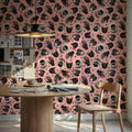 Symbolic Halloween Pink Mural Wallpaper - room preview 04